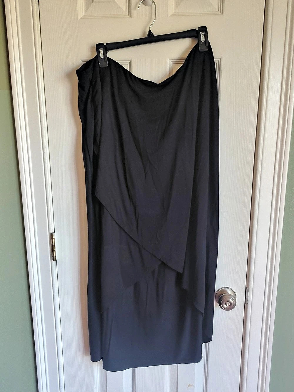 Roaman's Layered Maxi Dress Black Size 1X